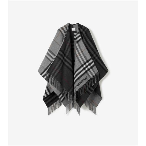 cape burberry en cachemire et laine|burberry check wool cape.